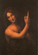  Leonardo  Da Vinci Saint John the Baptist oil painting reproduction
